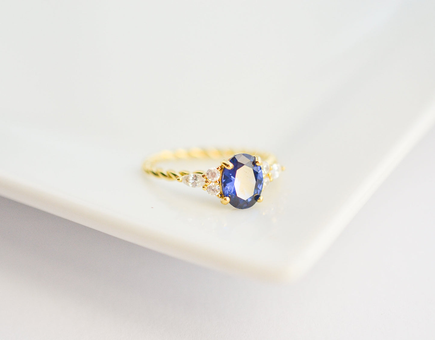 Fig Sapphire Ring Sterling Silver