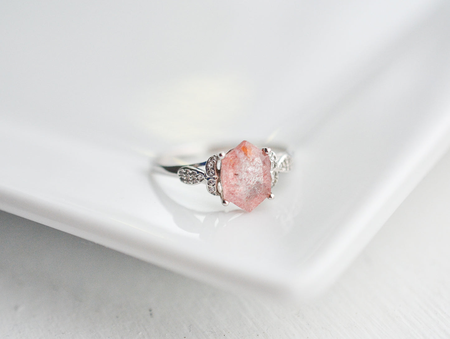 Kim Strawberry Quartz Ring