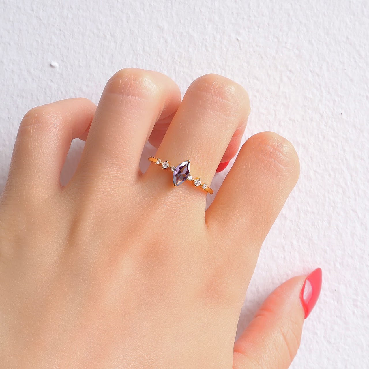 Ava Opal Ring Gold