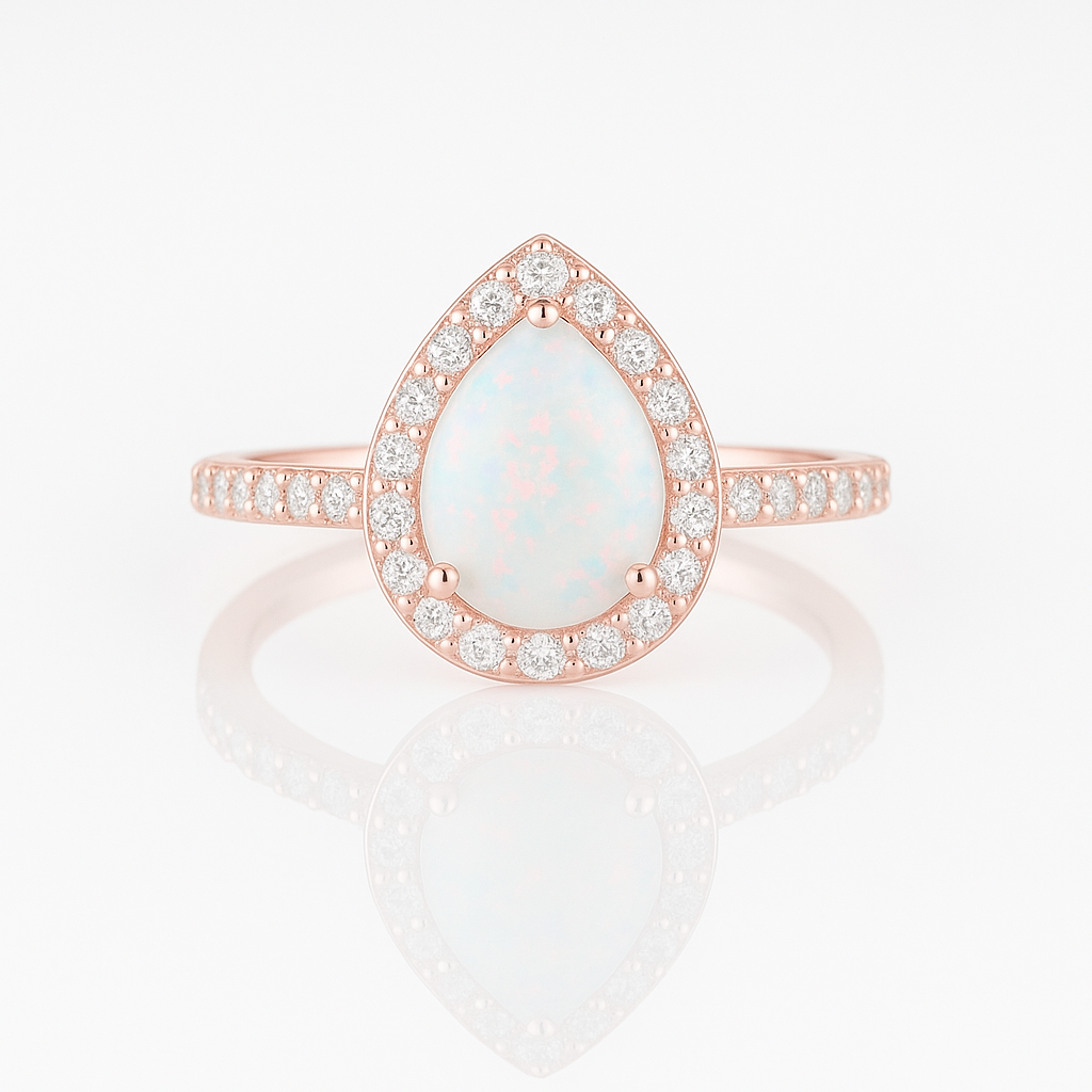 Nia Morganite Ring Rose Gold
