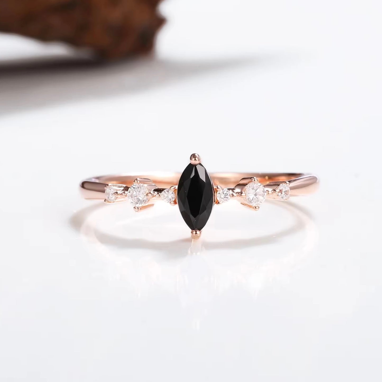 Ava Amethyst Ring Rose Gold
