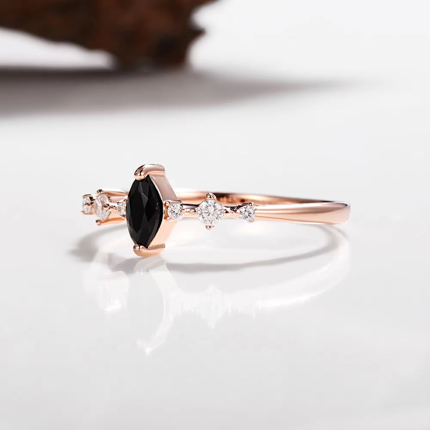 Ava Amethyst Ring Rose Gold