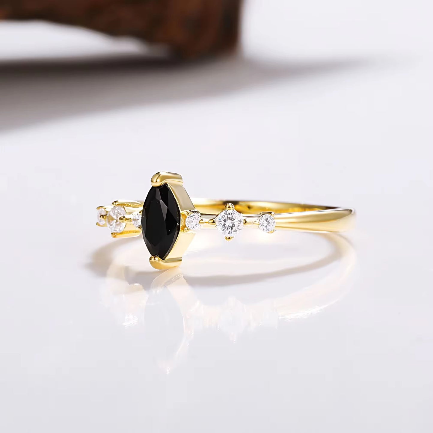 Ava Opal Ring Gold