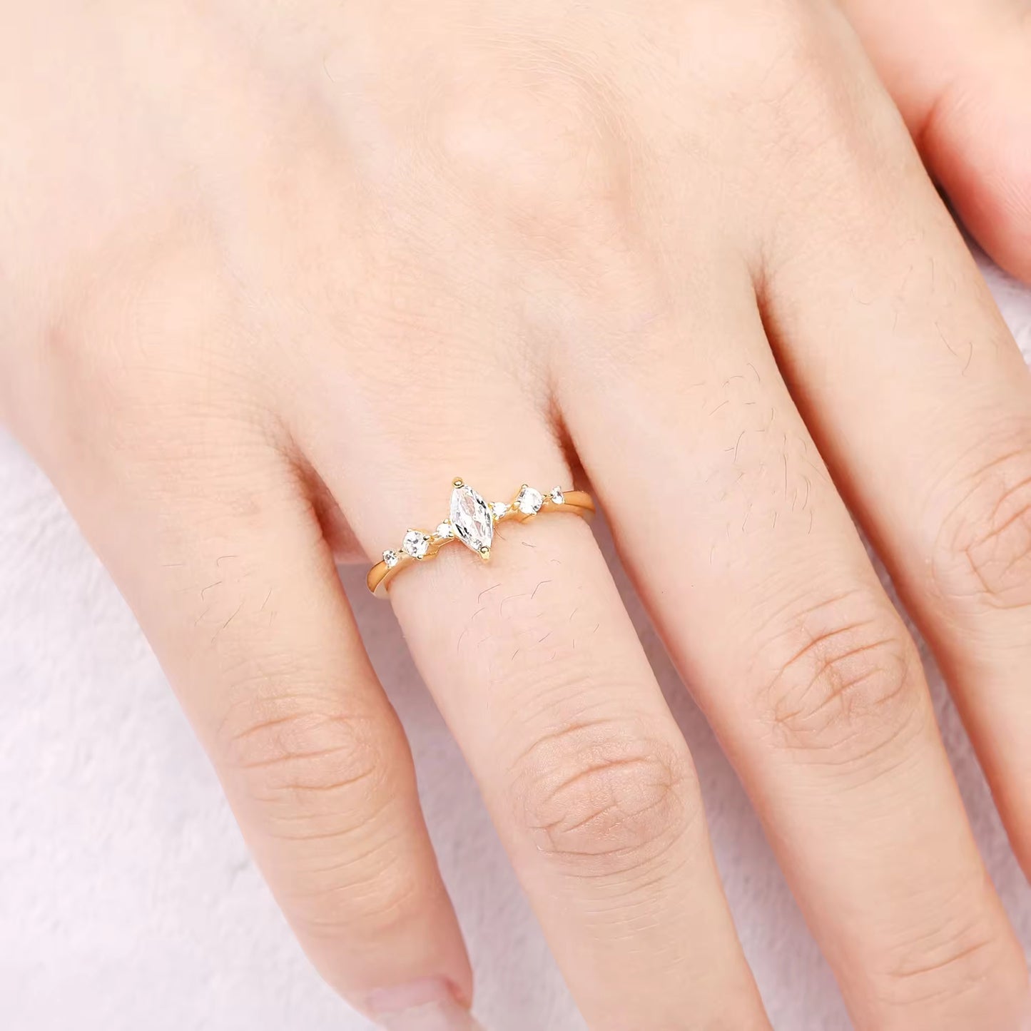 Ava Crystal Ring Sterling Silver