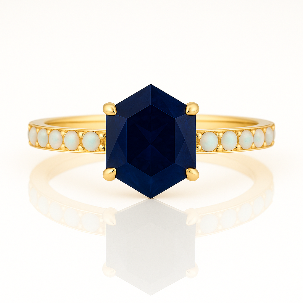 Emma Emerald & Opal Ring