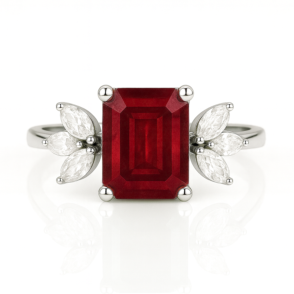 Ivy Morganite Ring Sterling Silver