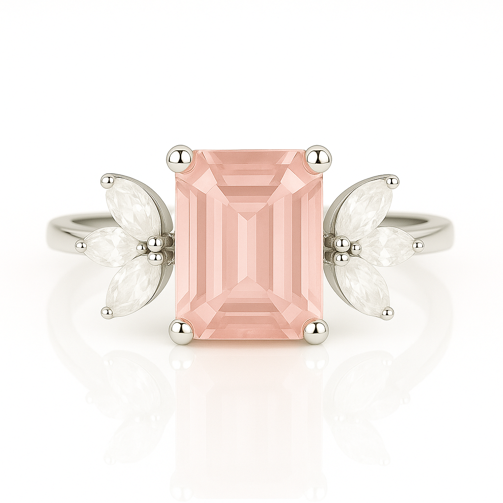 Ivy Morganite Ring Sterling Silver