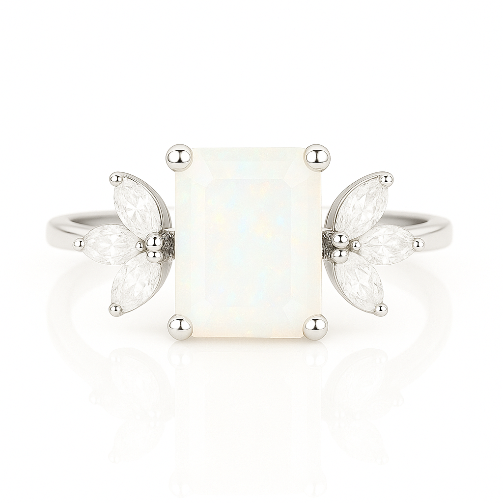 Ivy Morganite Ring Sterling Silver