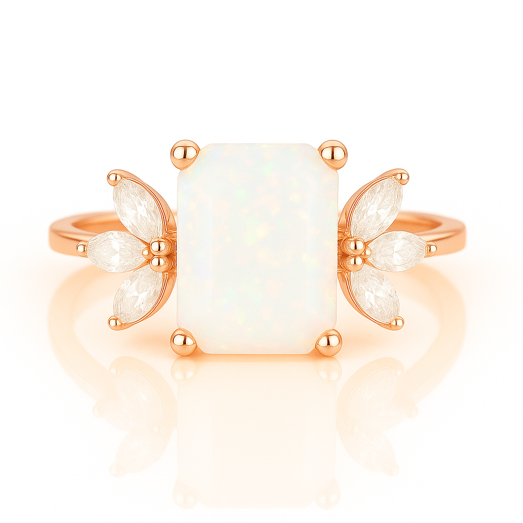 Ivy Morganite Ring Rose Gold