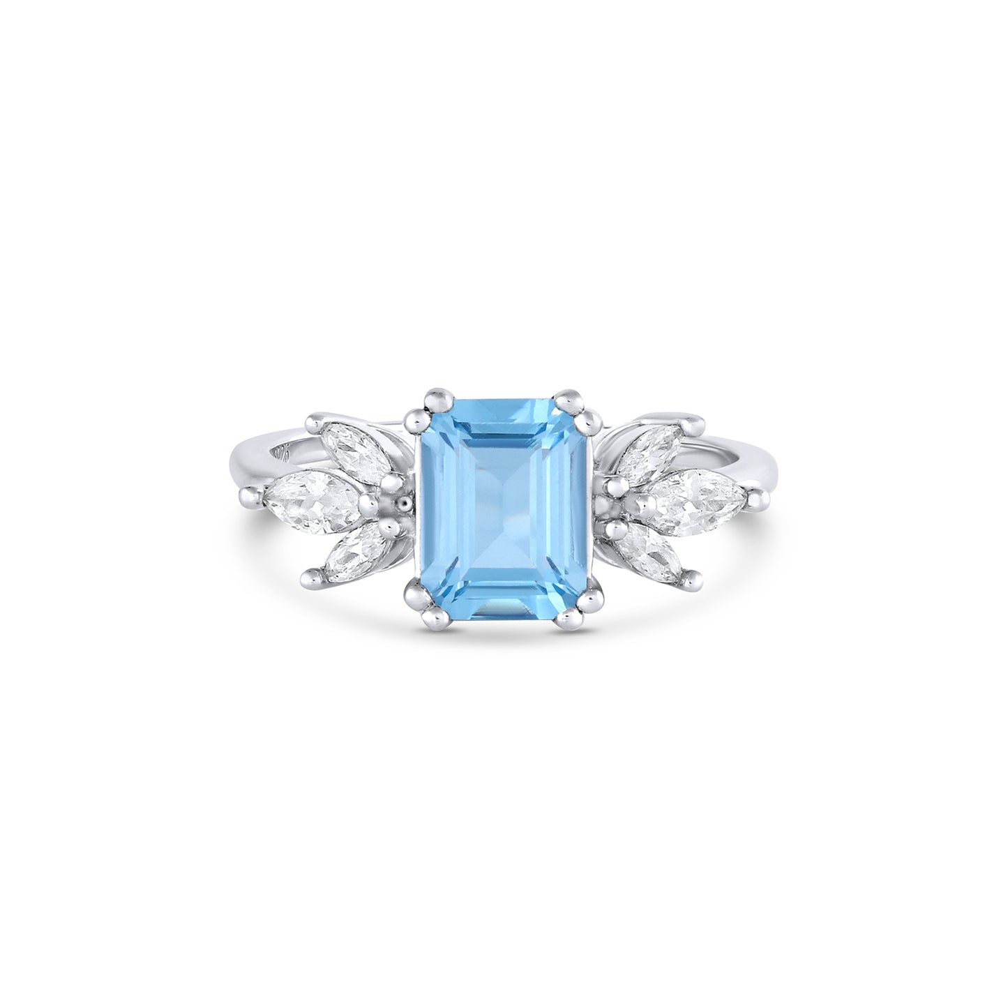 Ivy Aquamarine Ring Sterling Silver
