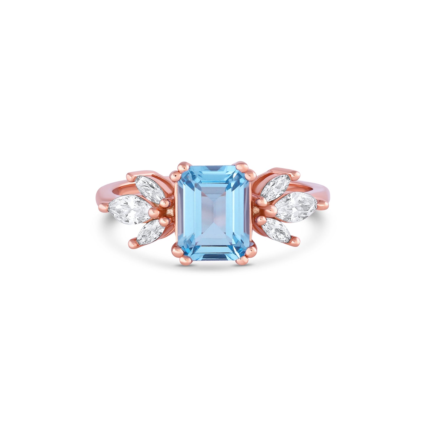 Ivy Aquamarine Ring Sterling Silver