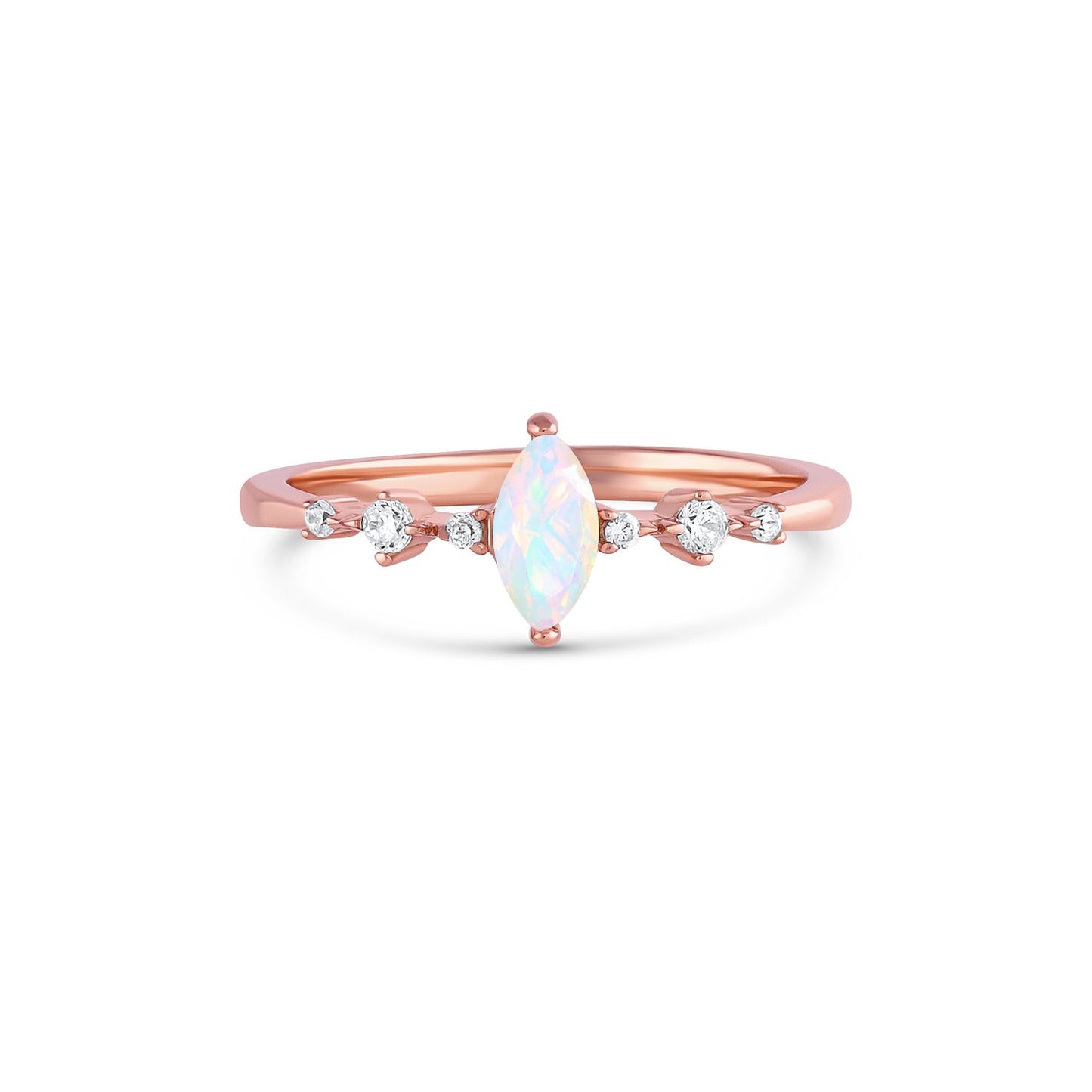 Ava Opal Ring Rose Gold