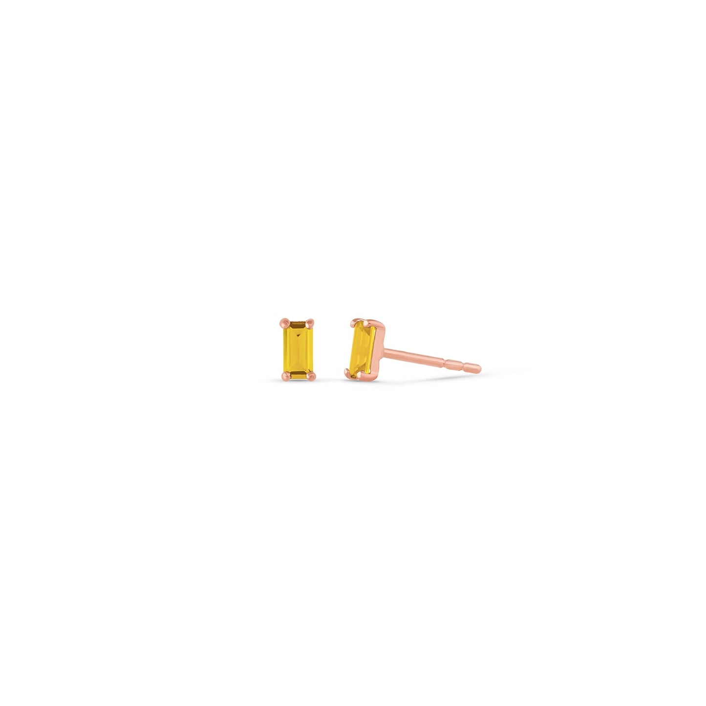 Pia 14k Solid Rose Gold Citrine Earrings