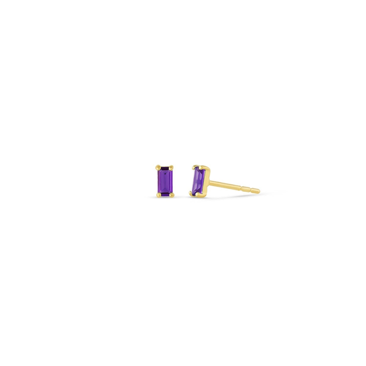 Pia 14k Solid Rose Gold Amethyst Earrings