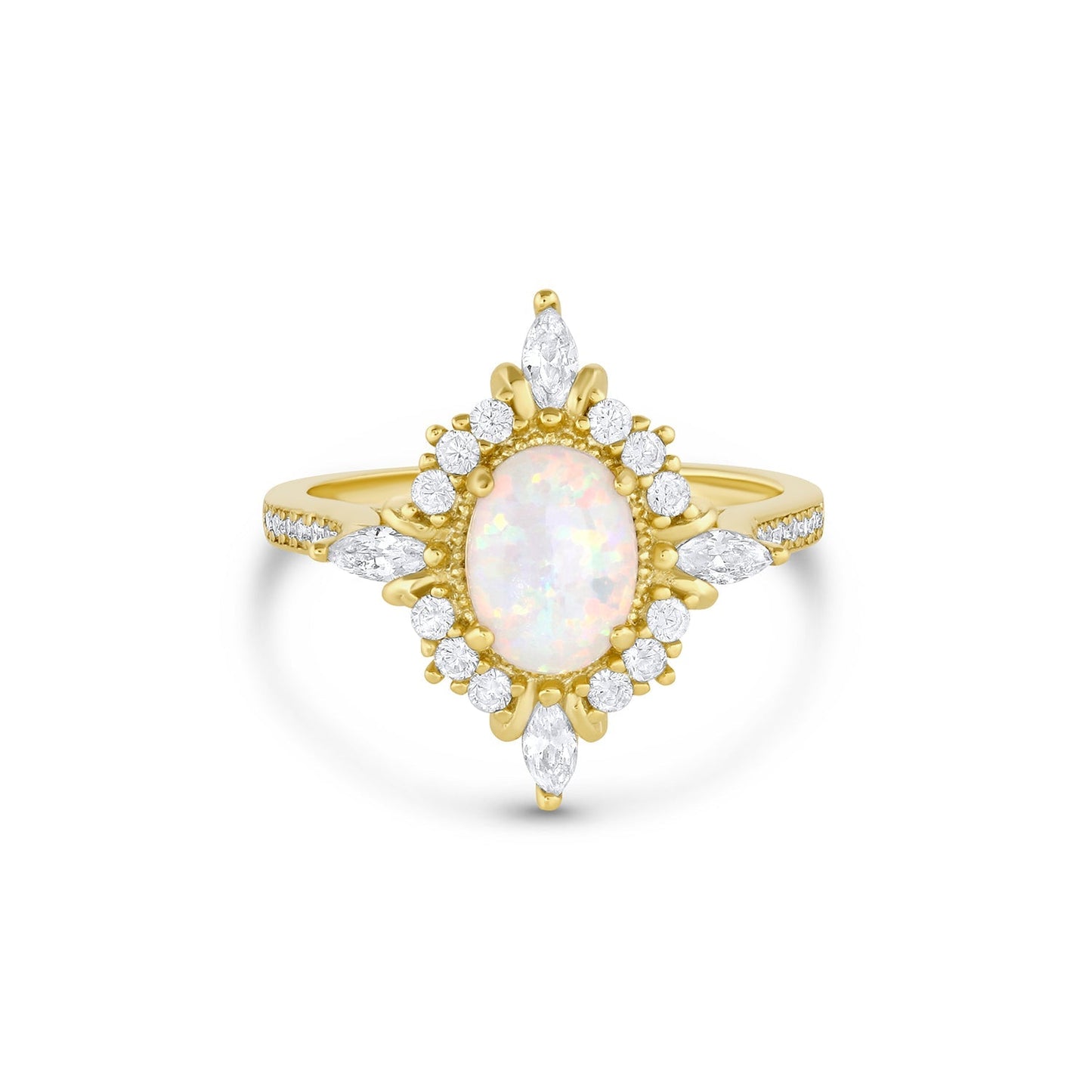 Mia Opal Ring Sterling Silver