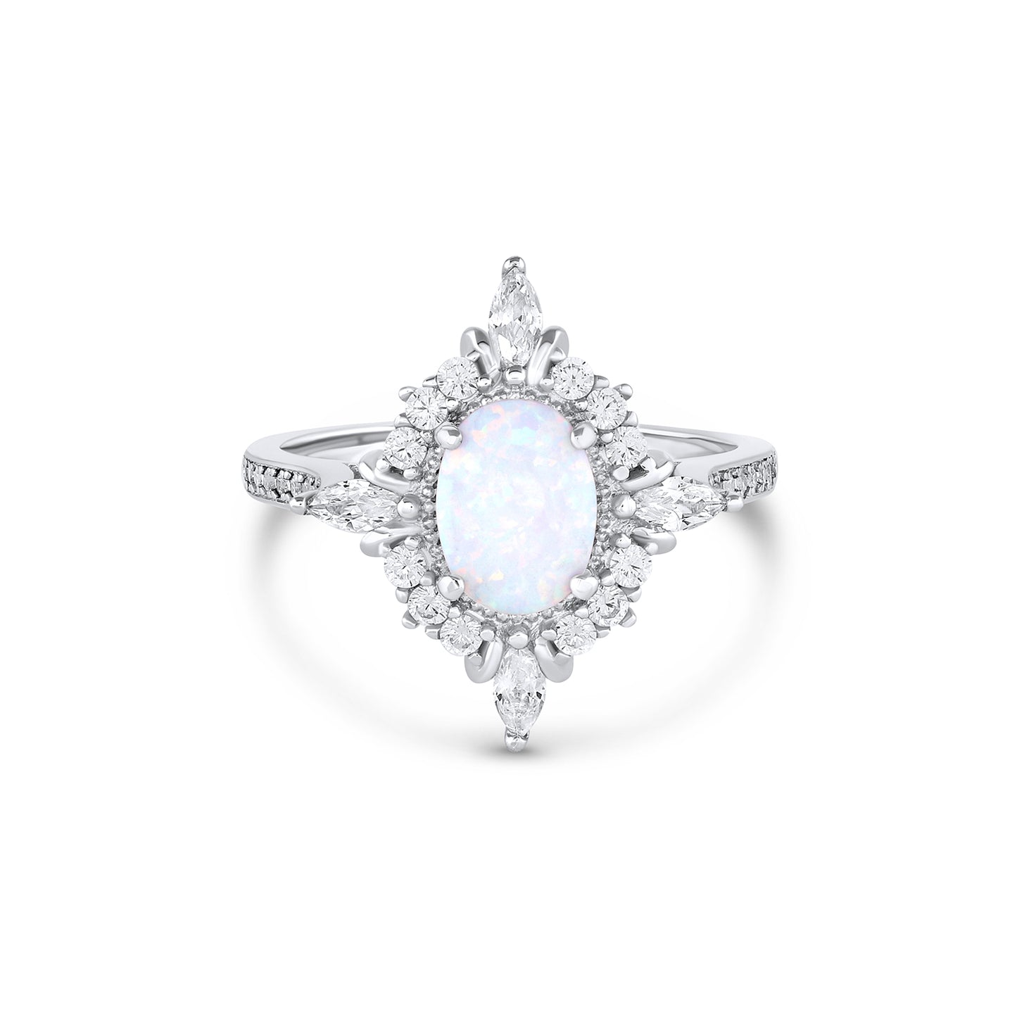 Mia Opal Ring Gold