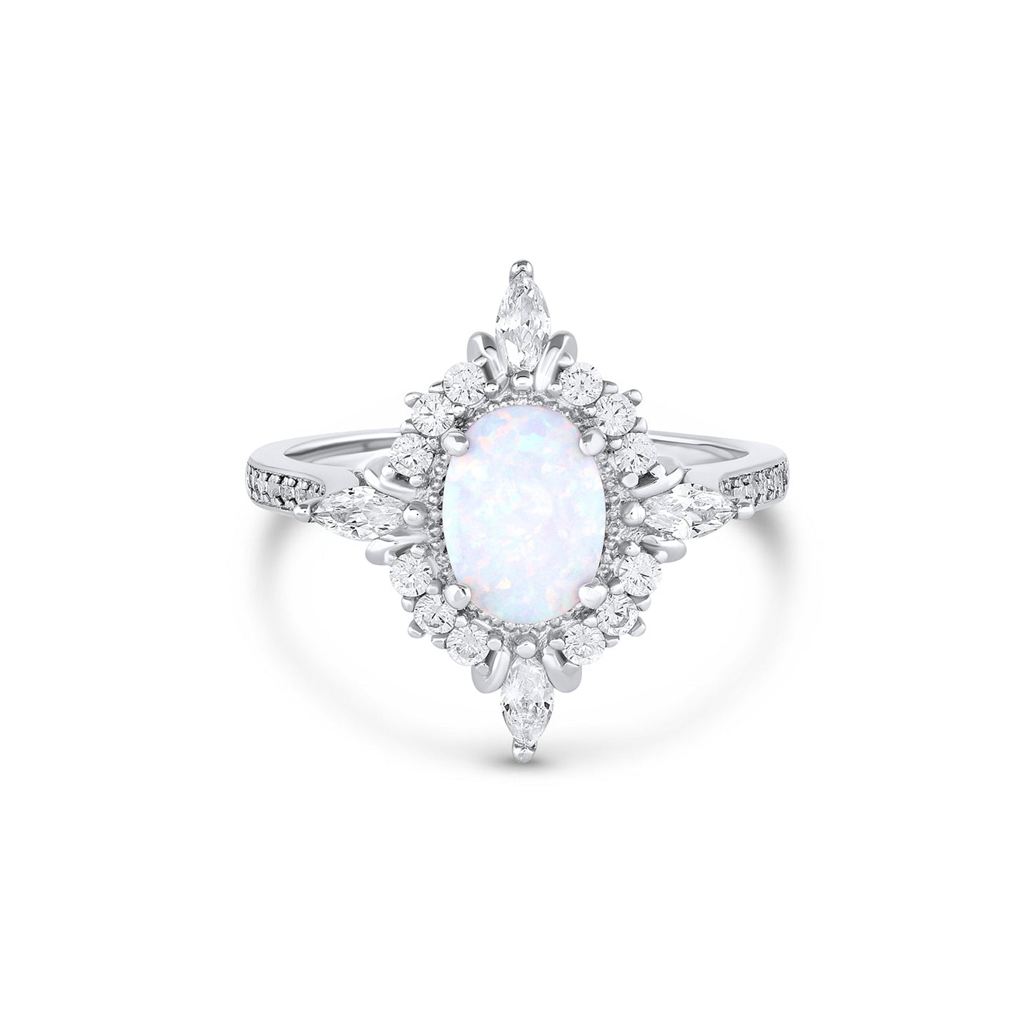 Mia Opal Ring Sterling Silver