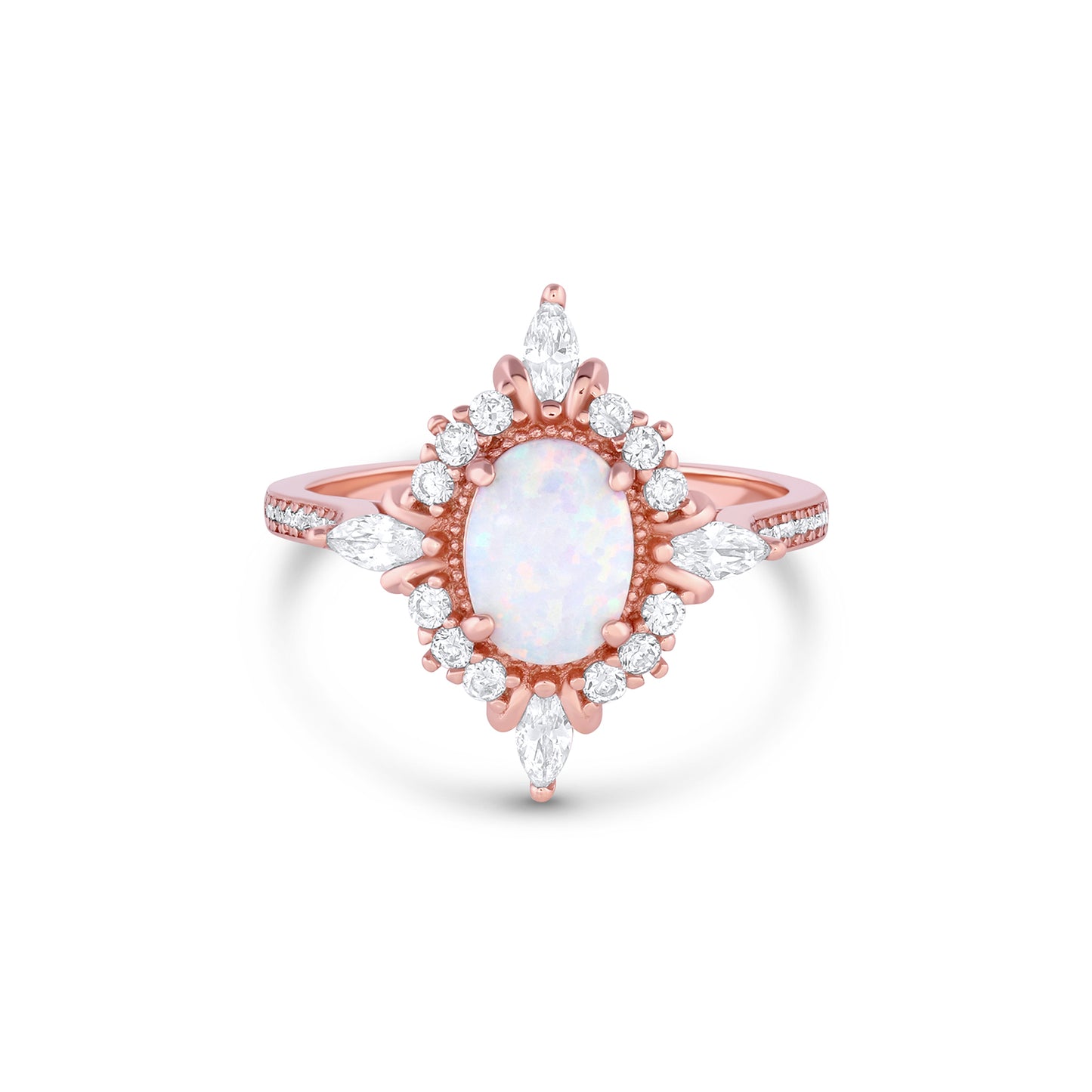 Mia Opal Ring Gold