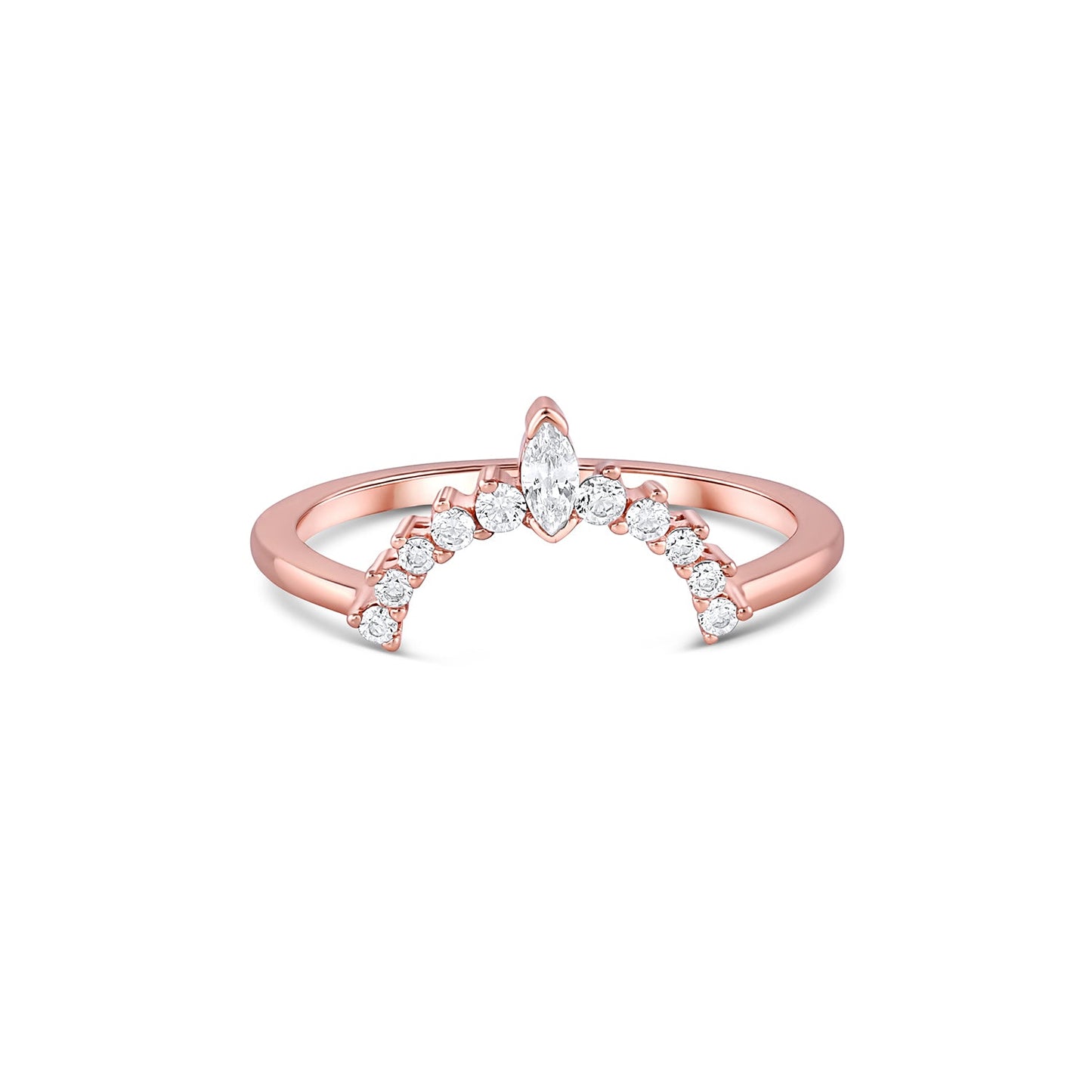 Asa White Sapphire Ring Gold