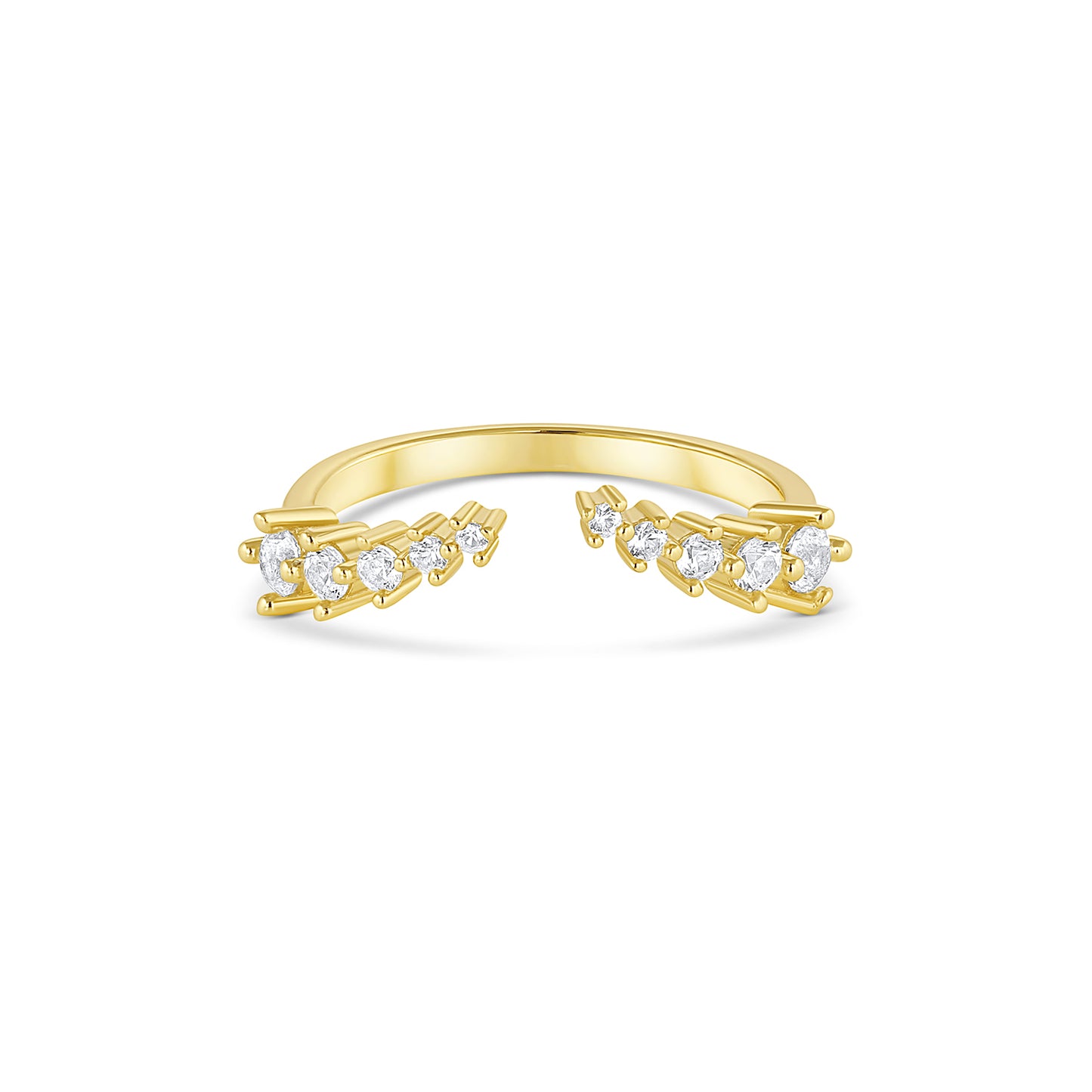 Fie Open Gemstone Stacking Band Gold