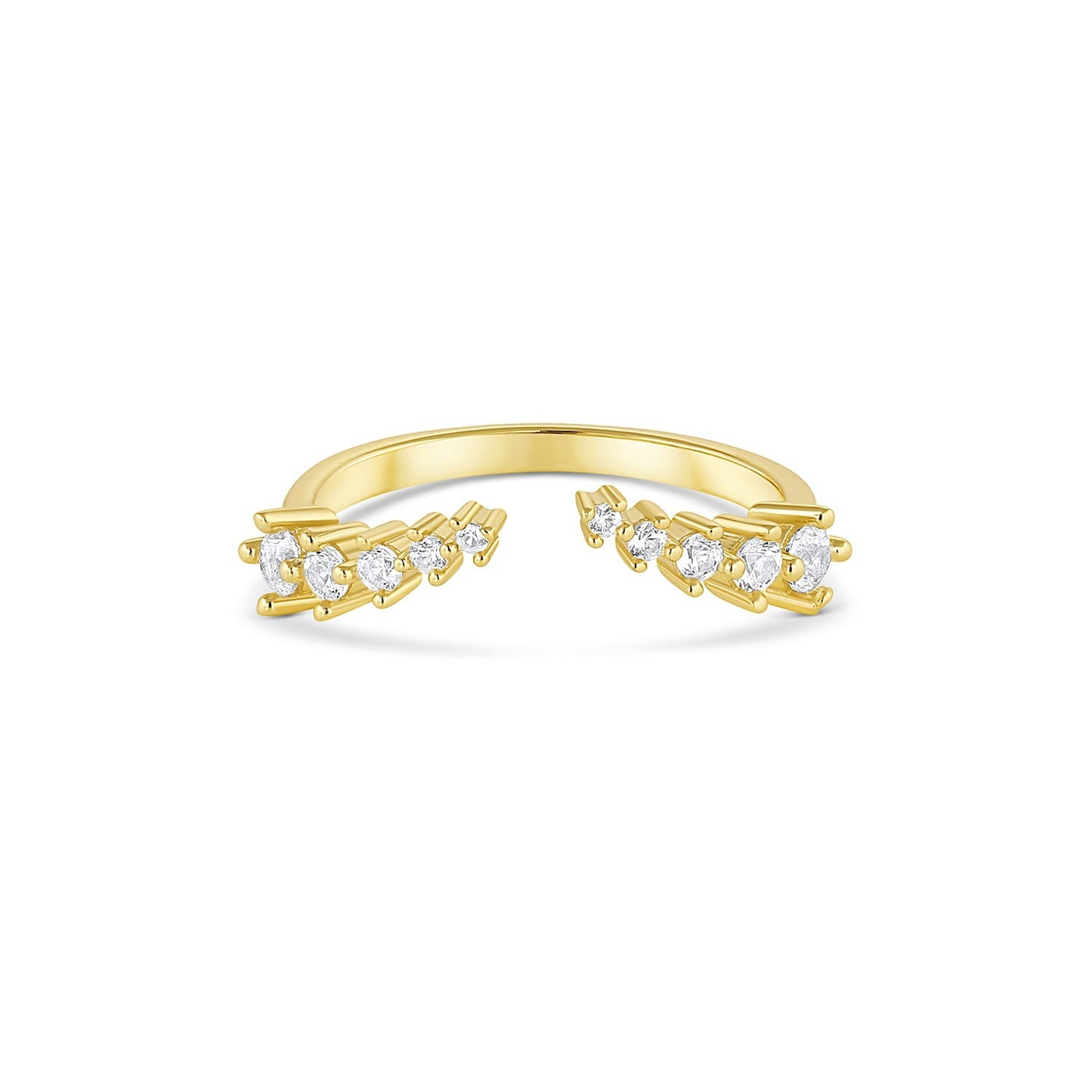 Fie Open Gemstone Stacking Band Gold