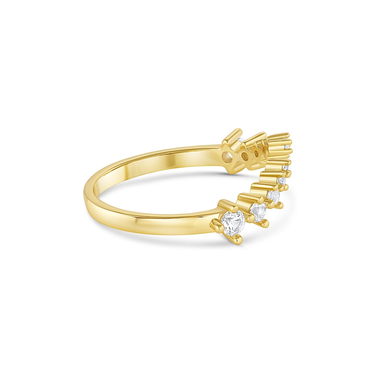 Fie Open Gemstone Stacking Band Gold