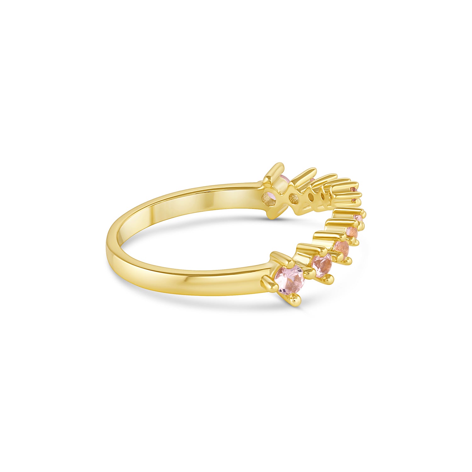 Fie Open Morganite Stacking Band Gold