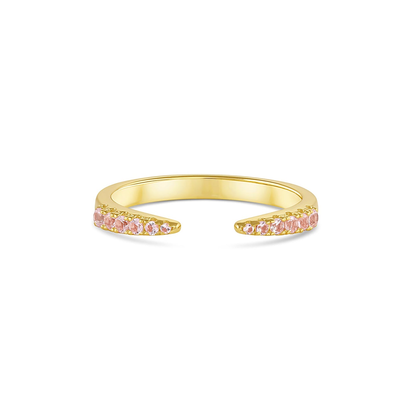 Esi Open Morganite Stacking Band Gold