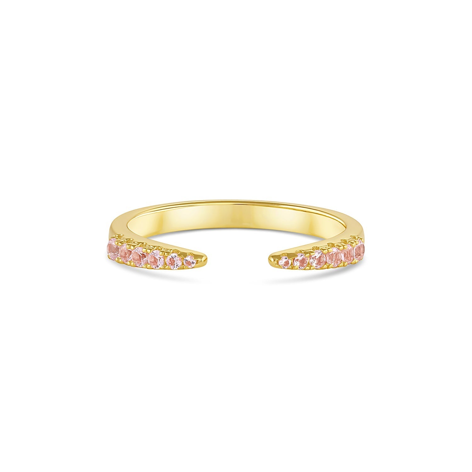 Esi Open Morganite Stacking Band Rose Gold