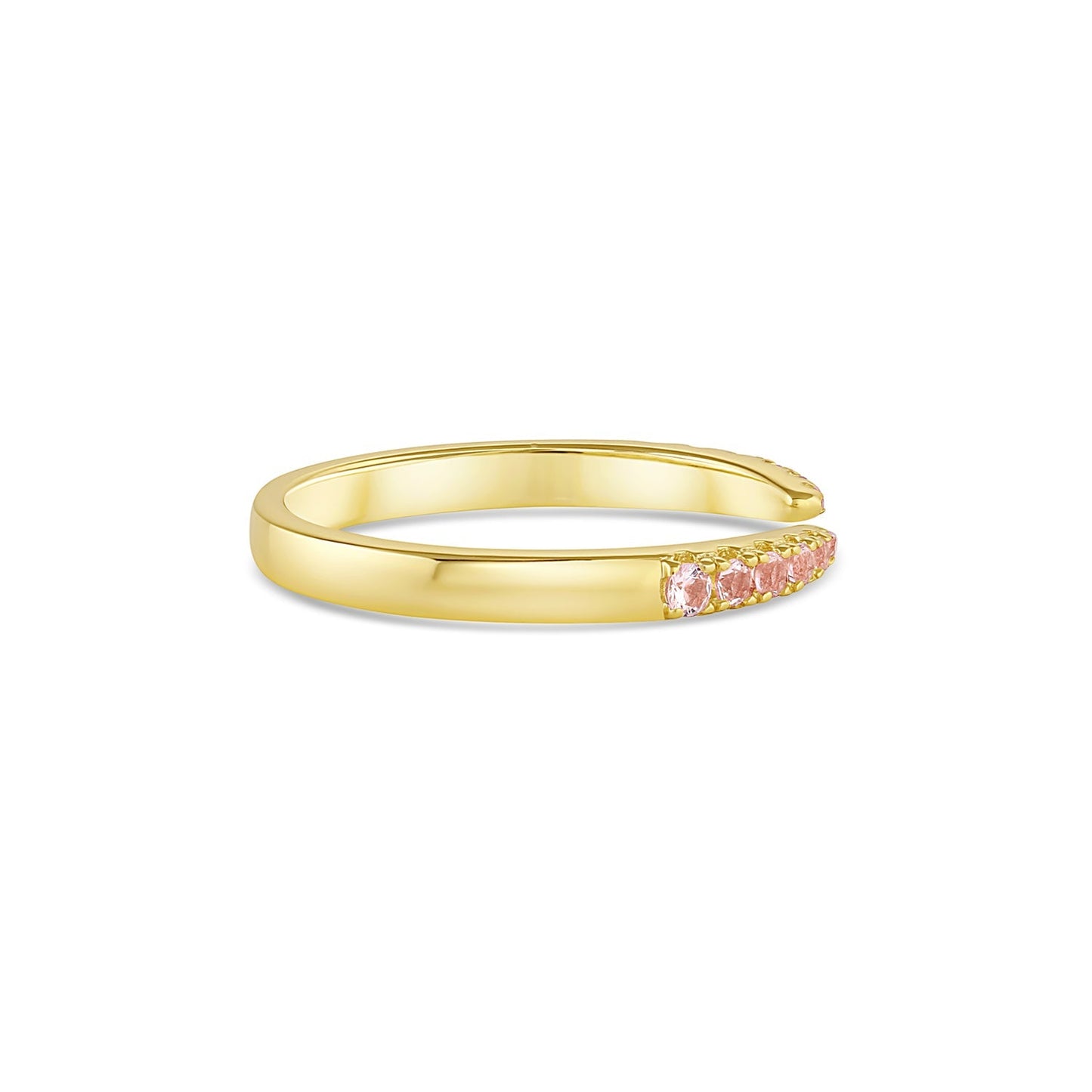 Esi Open Morganite Stacking Band Rose Gold
