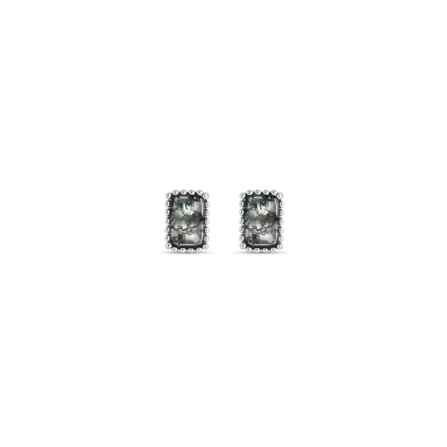 Nya Moss Agate Earrings