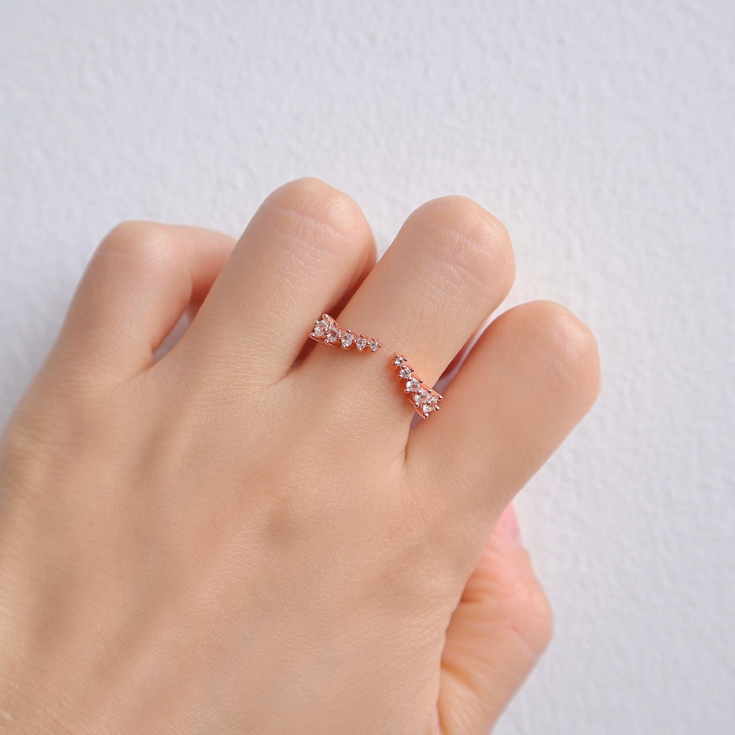 Fie Open Gemstone Stacking Band Gold