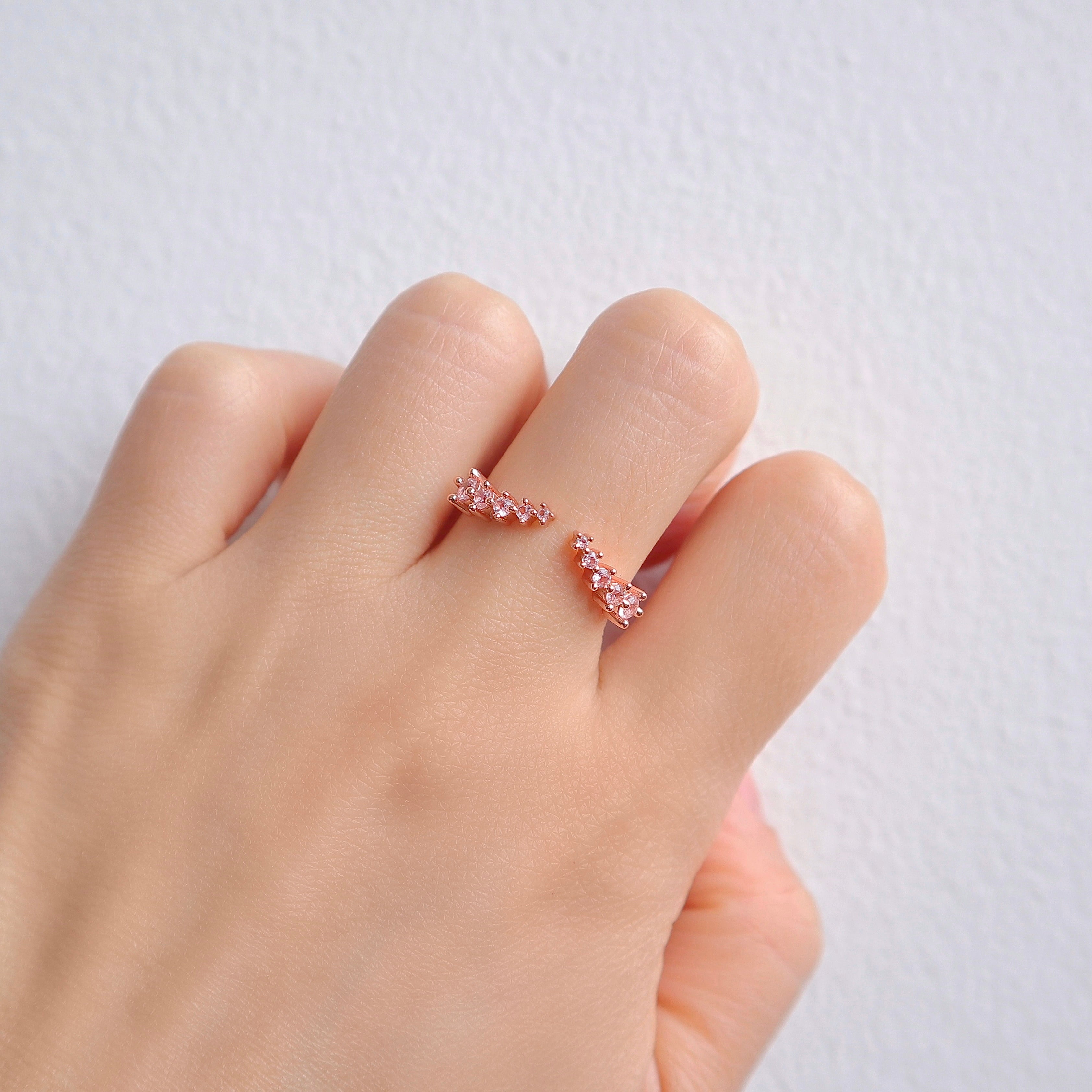 Fie Open Morganite Stacking Band Sterling Silver