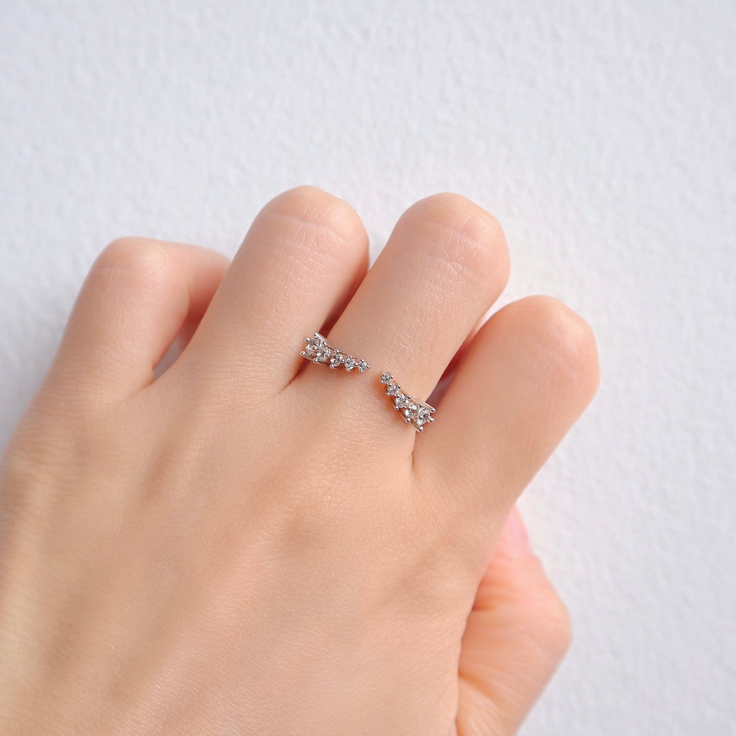 Fie Open Gemstone Stacking Band Gold