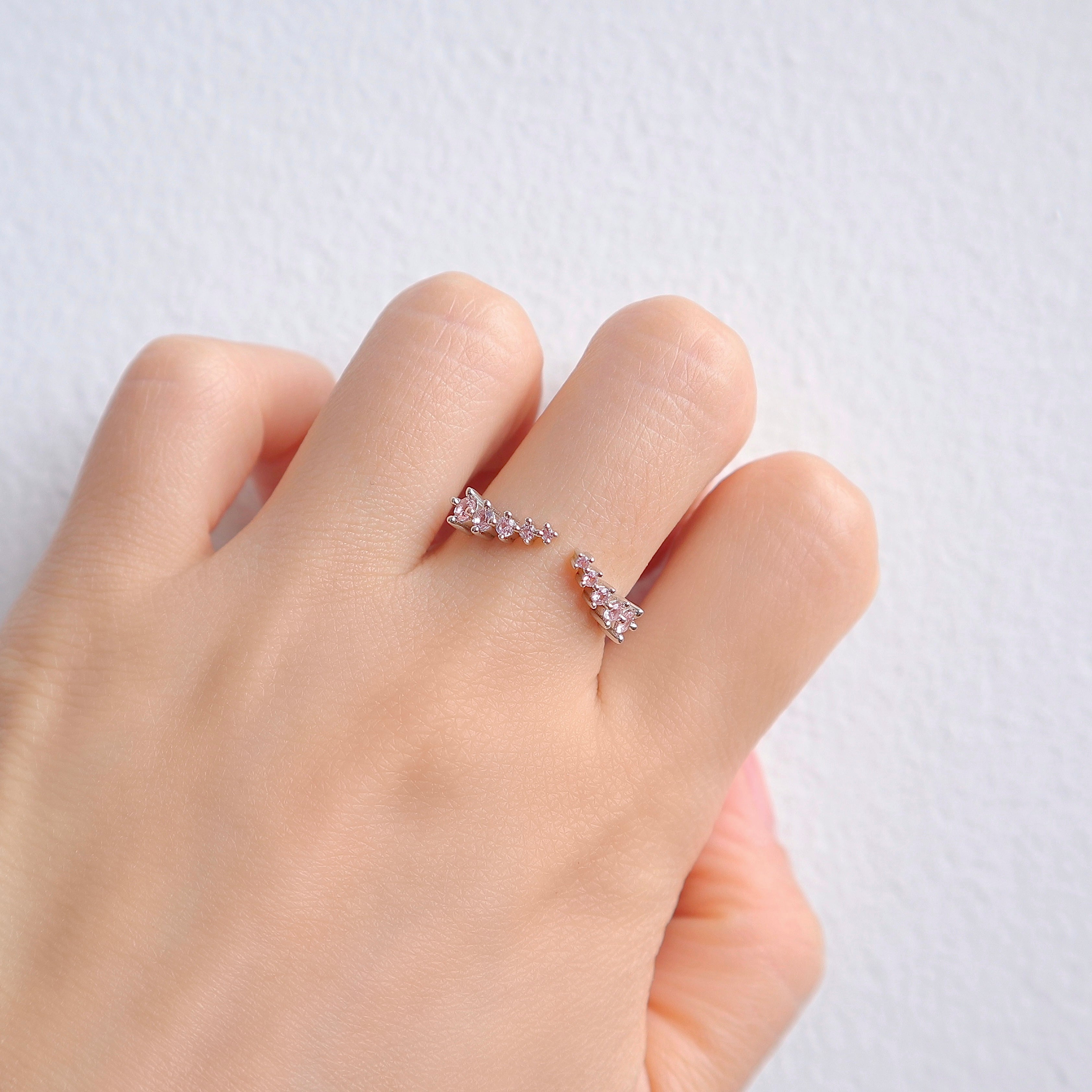 Fie Open Morganite Stacking Band Rose Gold