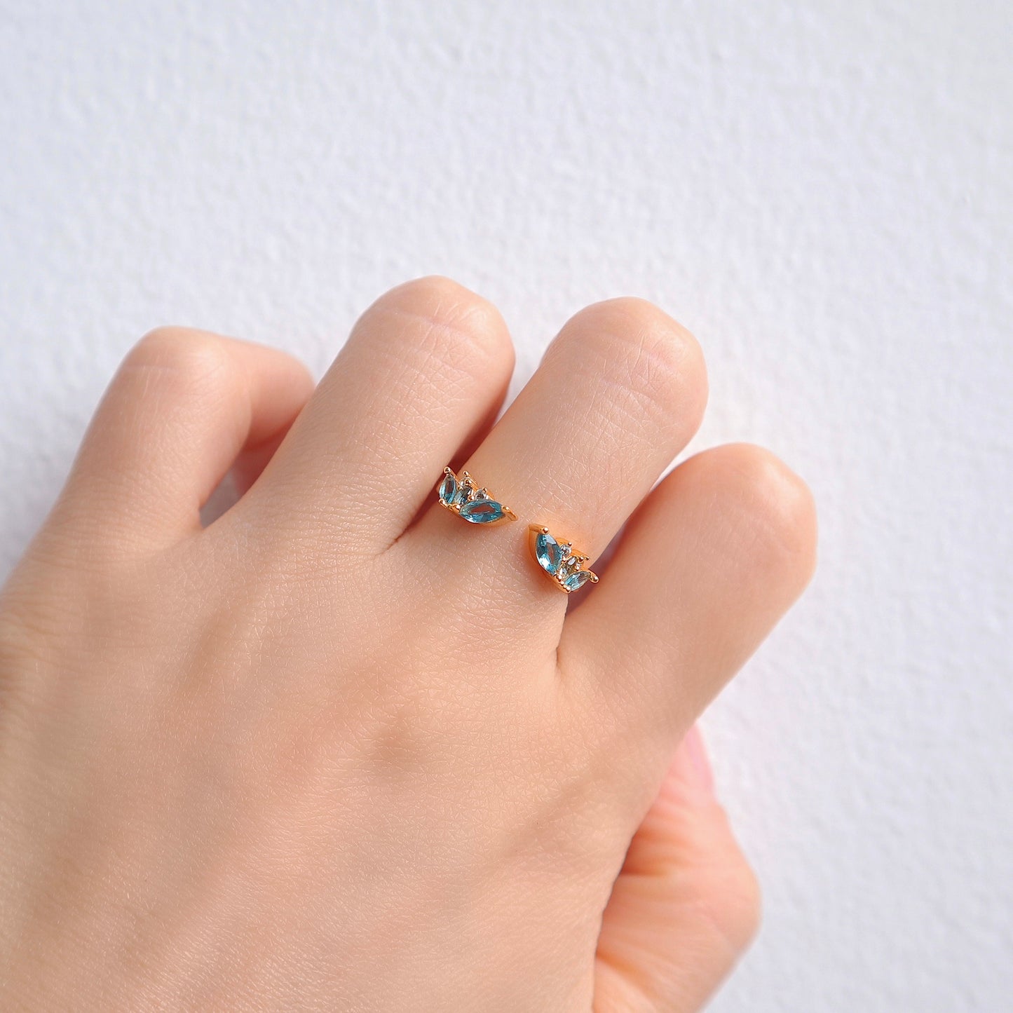 Hye Open London Blue Topaz Stacking Band Sterling Silver