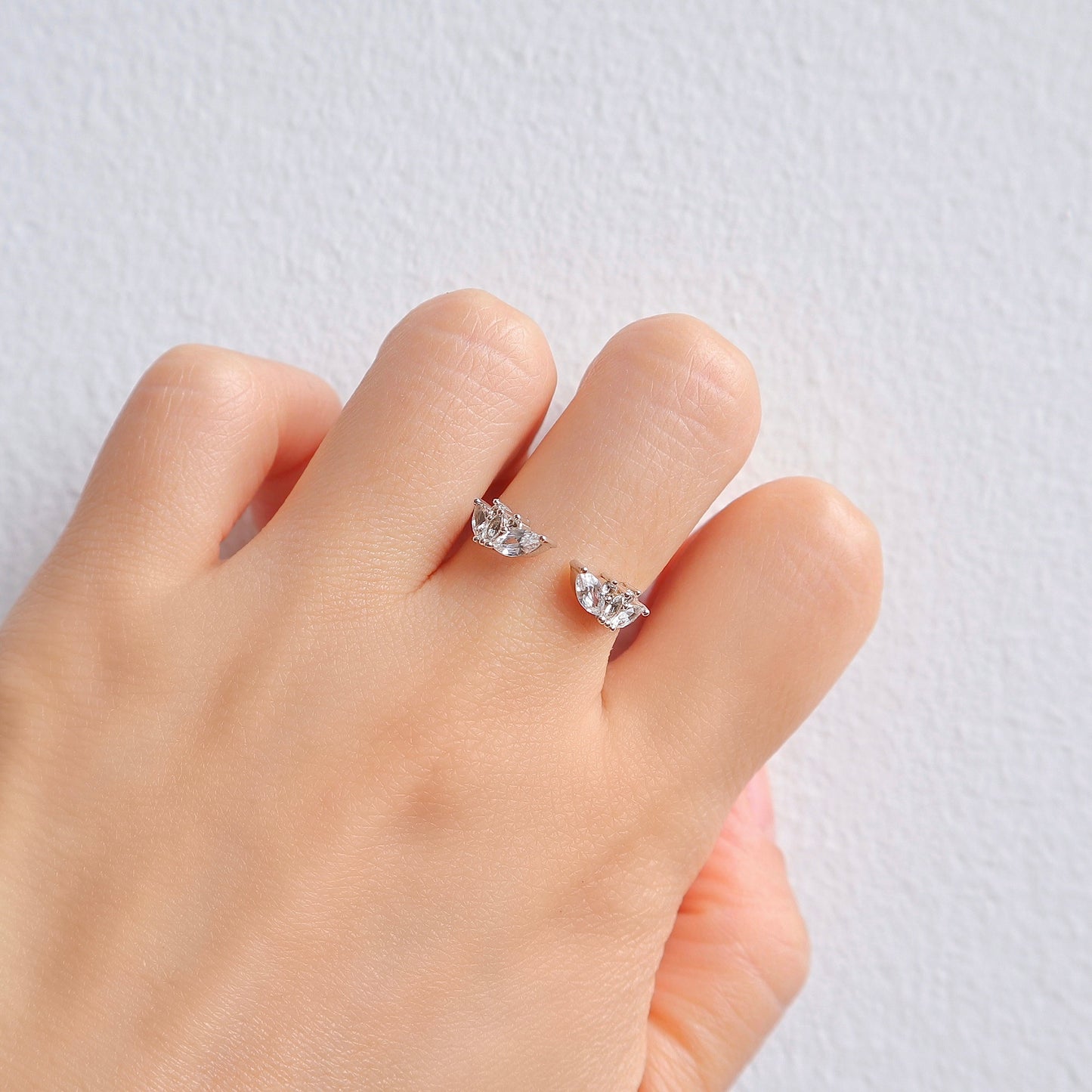 Hye Open Gemstone Stacking Band Rose Gold