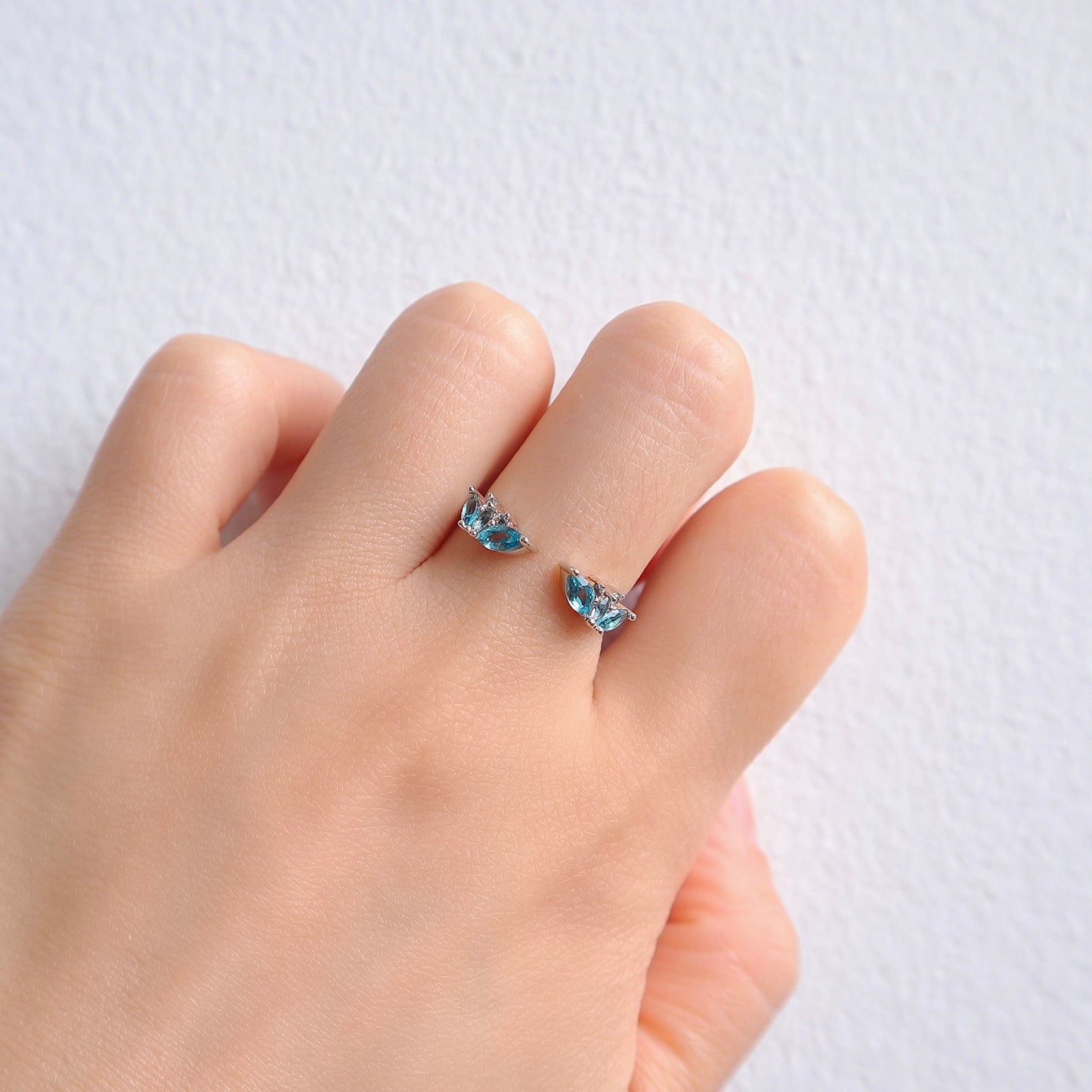 Hye Open London Blue Topaz Stacking Band Sterling Silver