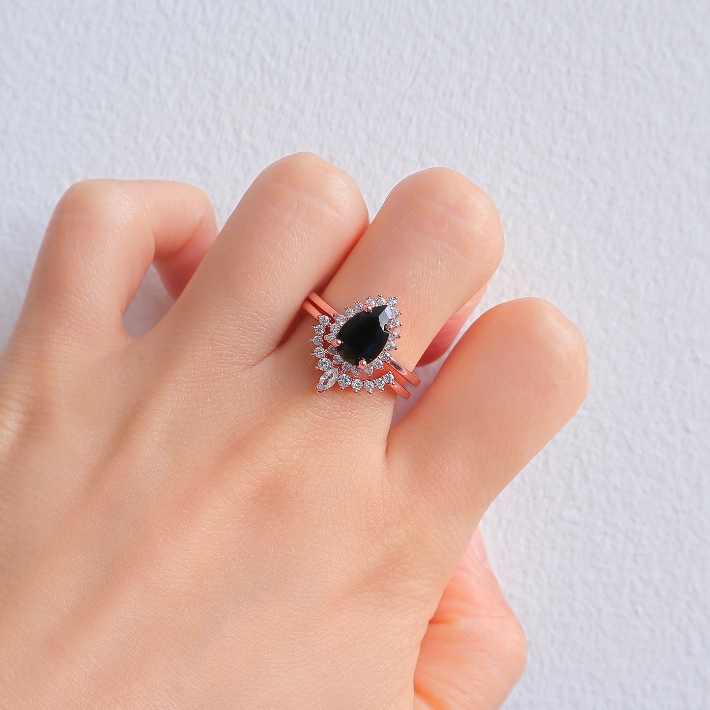 Asa Black Onyx Ring Rose Gold