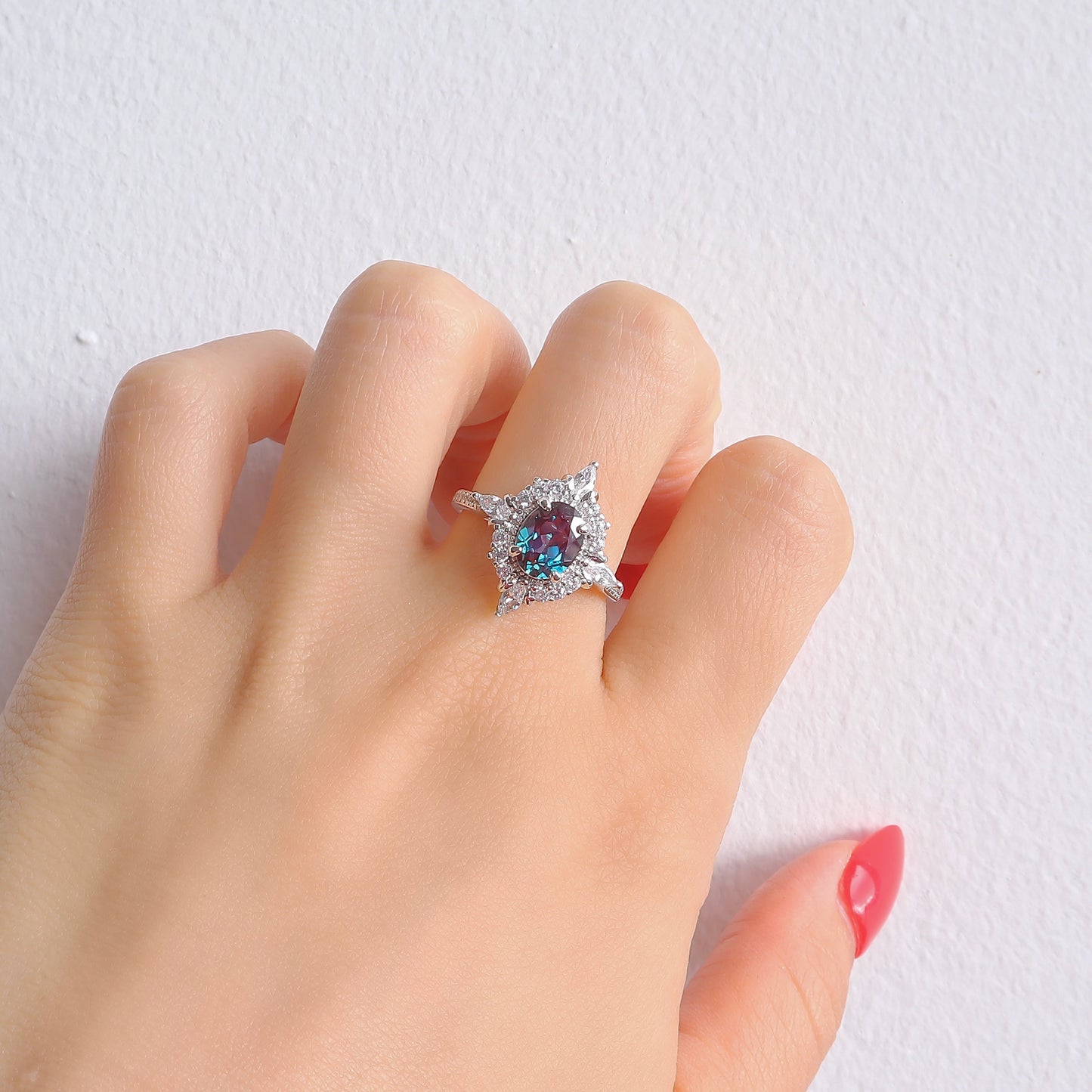 Mia Alexandrite Ring Rose Gold