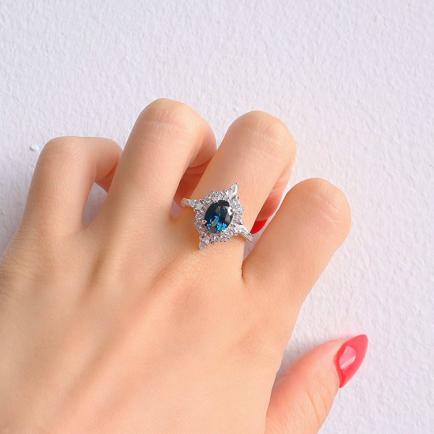 Mia London Blue Topaz Ring Sterling Silver