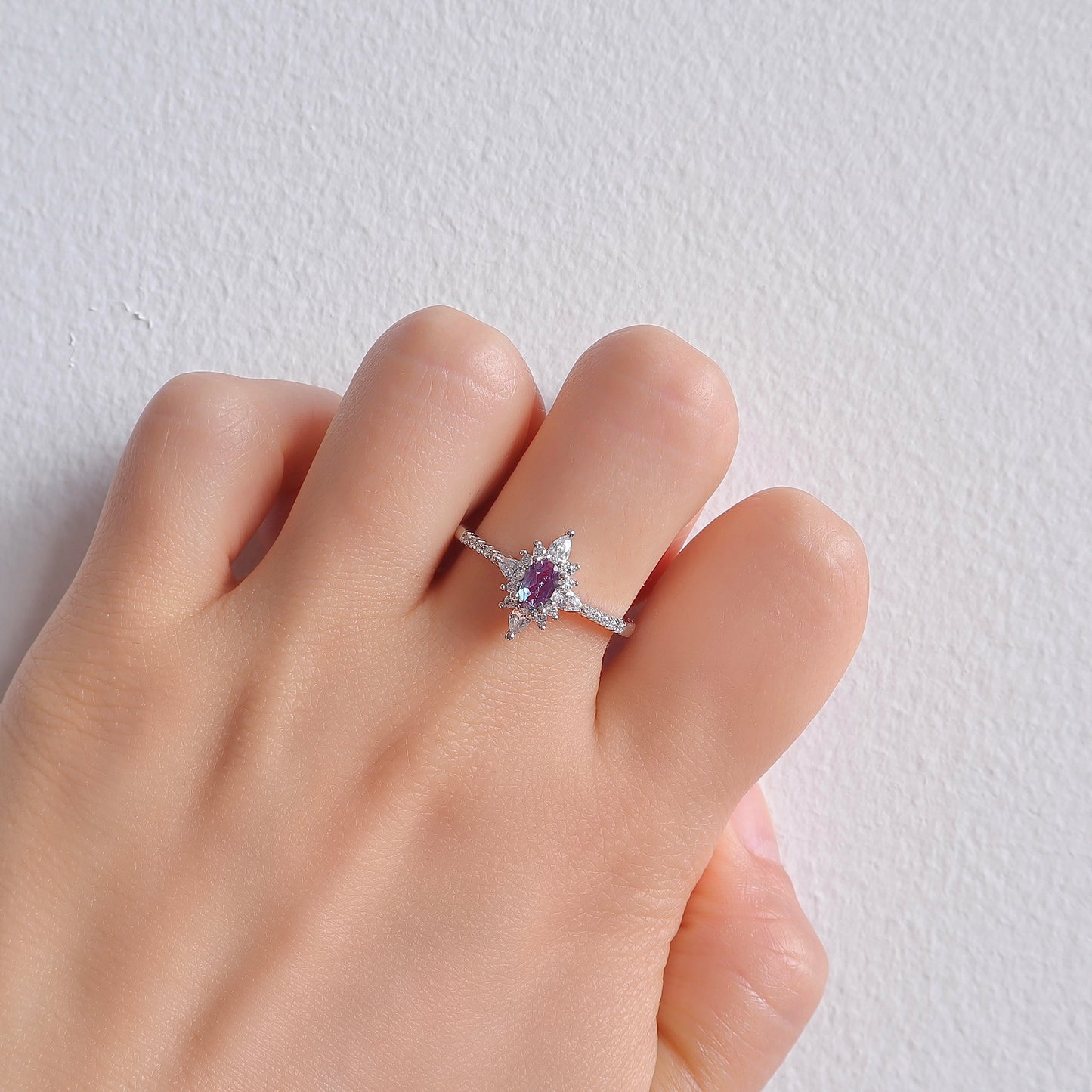 Zoe Alexandrite Ring Rose Gold