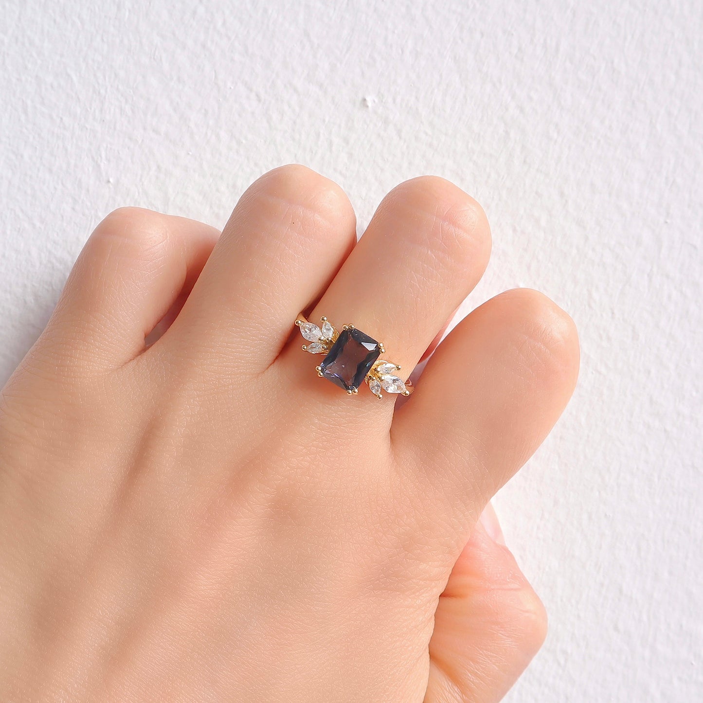 Ivy Gray Quartz Ring Sterling Silver