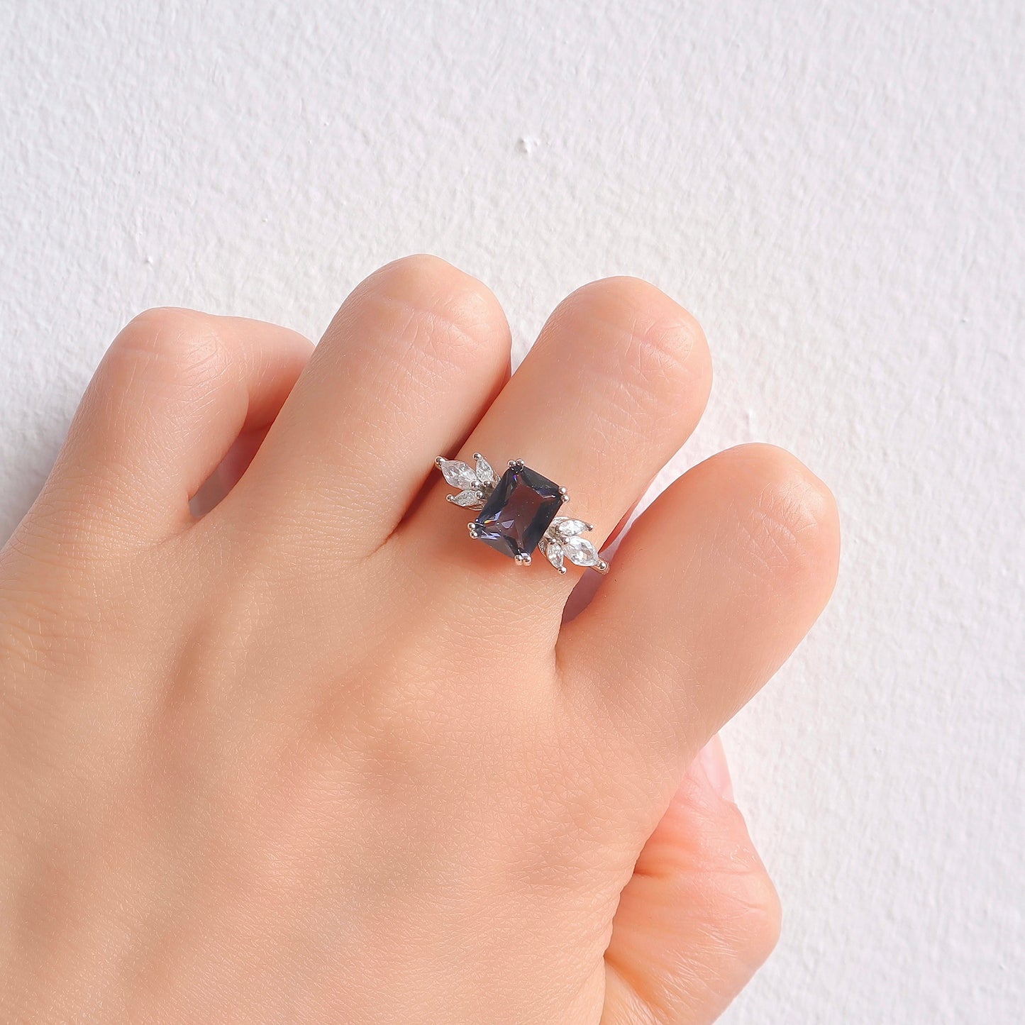 Ivy Gray Quartz Ring Sterling Silver