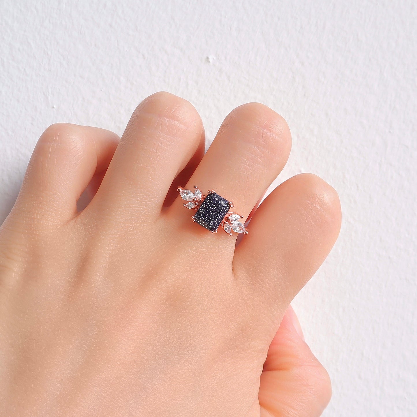 Ivy Blue Sandstone Ring Sterling Silver