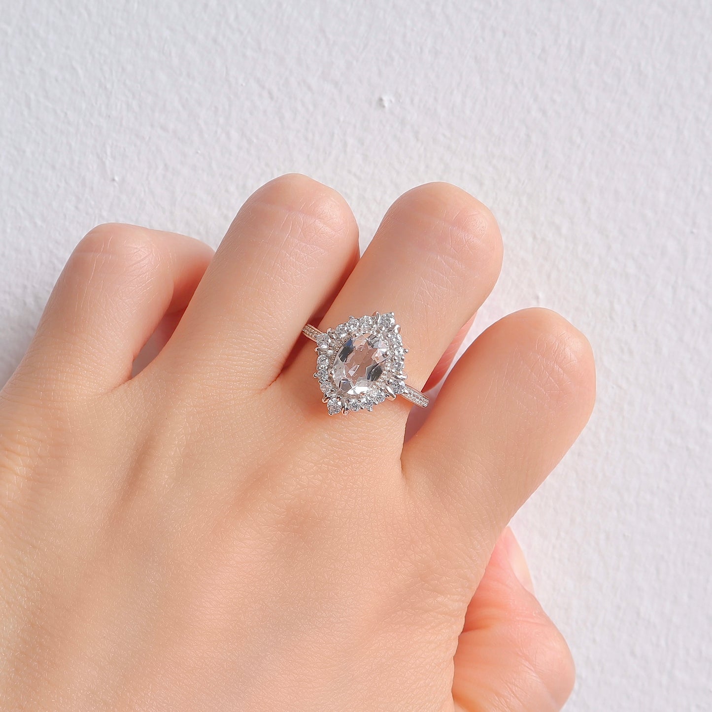 Mei Crystal Ring Rose Gold