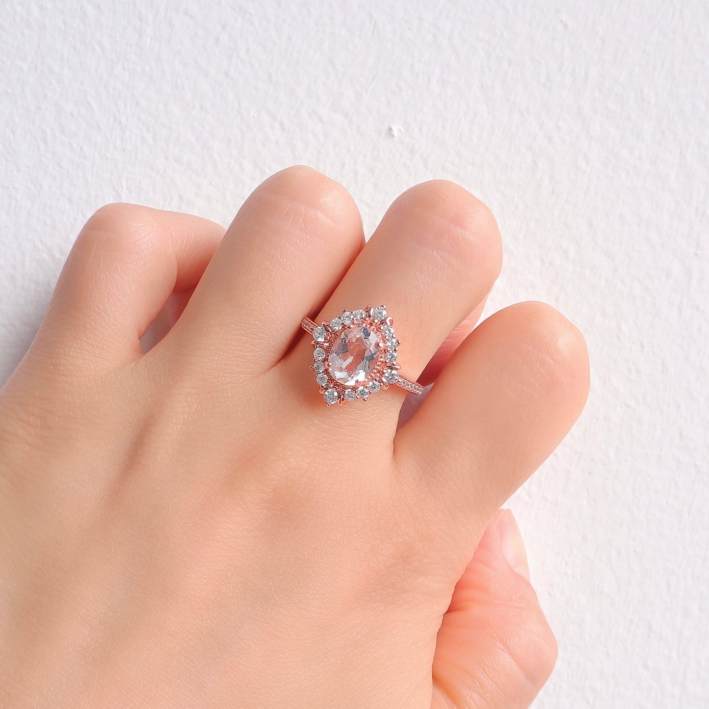 Mei Crystal Ring Rose Gold
