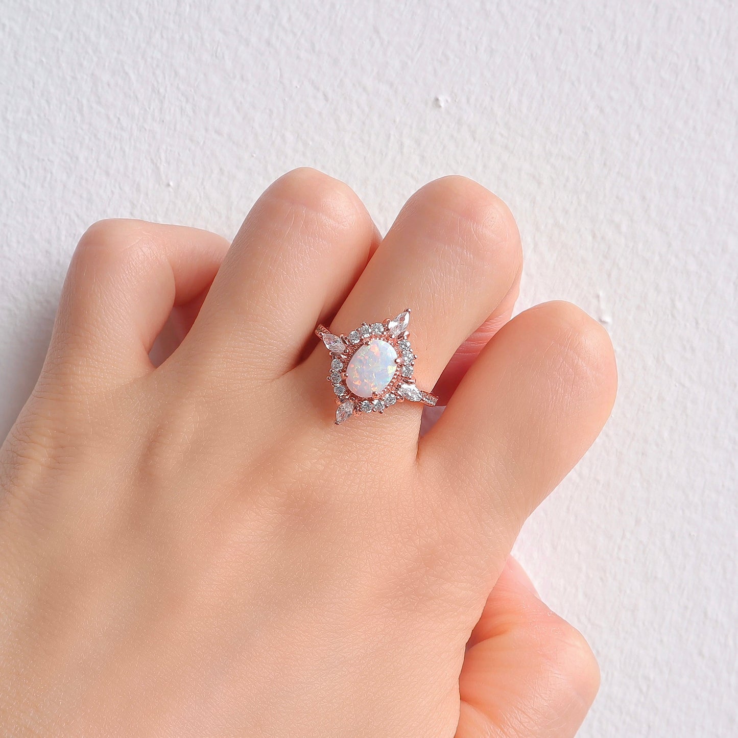 Mia Opal Ring Sterling Silver