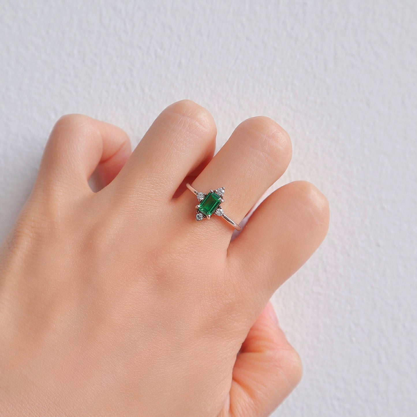 Sia Emerald Ring Sterling Silver