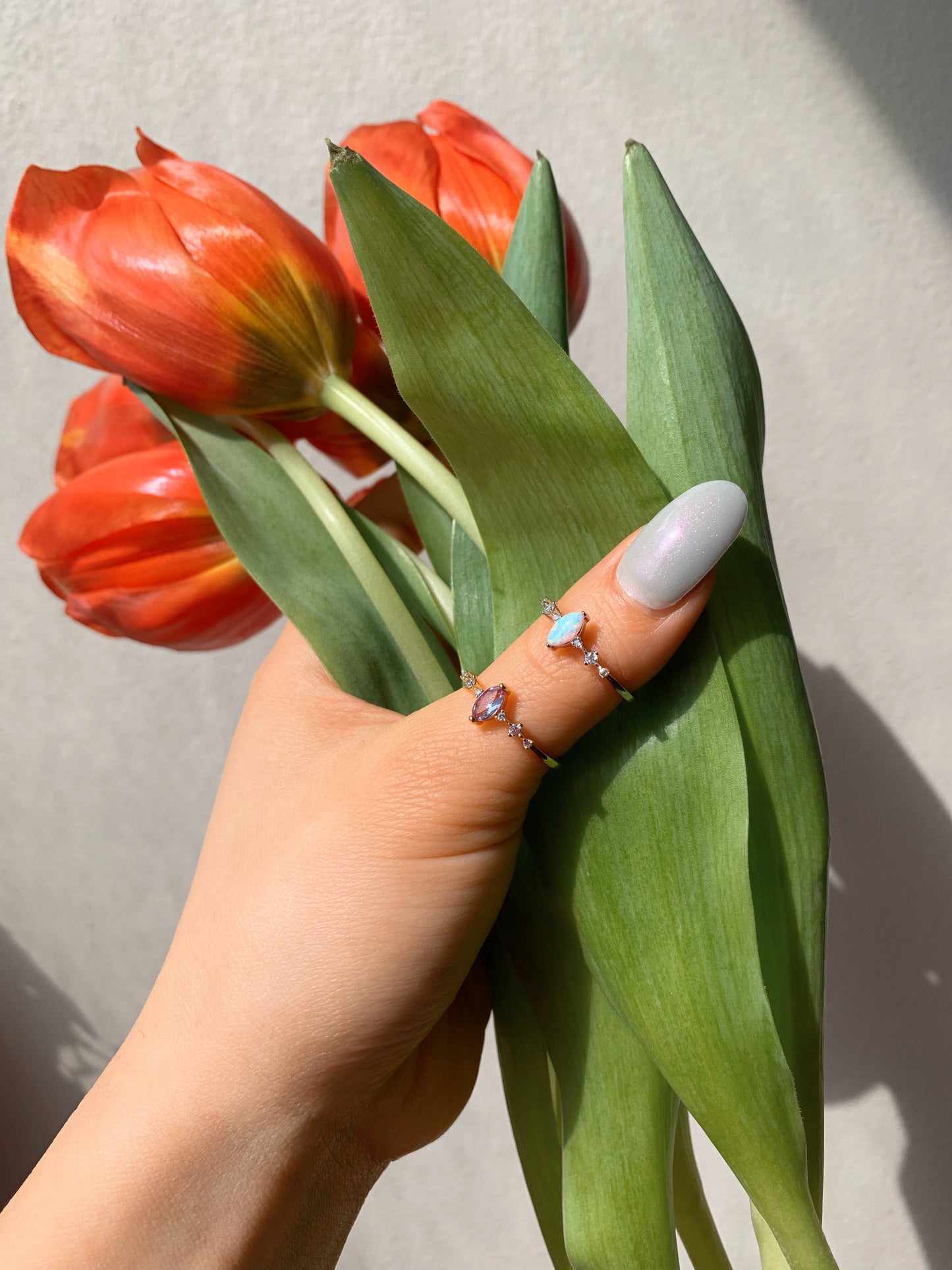 Ava Opal Ring Gold